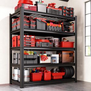 71.2 Inch Heavy Duty Garage Shelving 5-Tier Adjustable Metal Storage Rack View 6