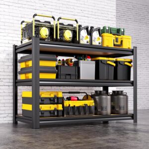 3 Tier Adjustable Garage Storage Rack Rust Proof Metal Shelving